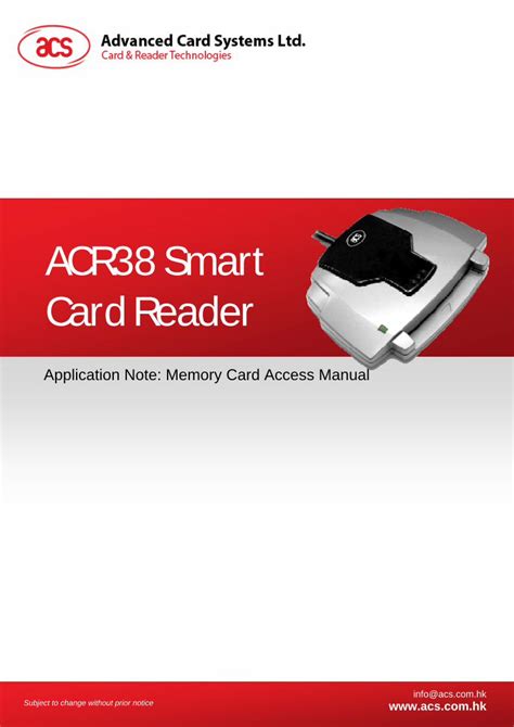 User manual Install Drivers for Smart Card Readers ACR38